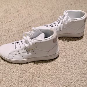 Adidas Sleek Hightops, White, Size 6
